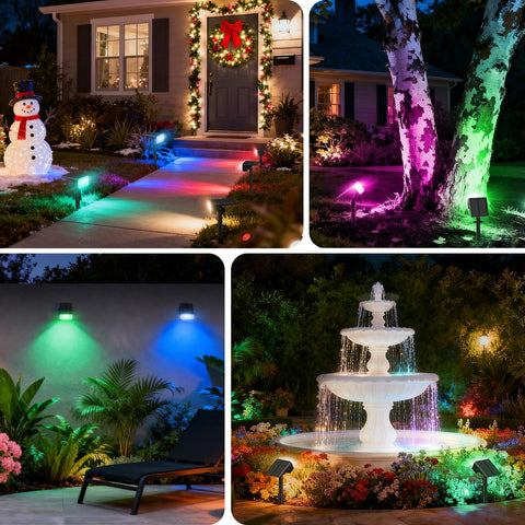 NACINIC spotlight stakes easily into lawn or beds for flexible placement
