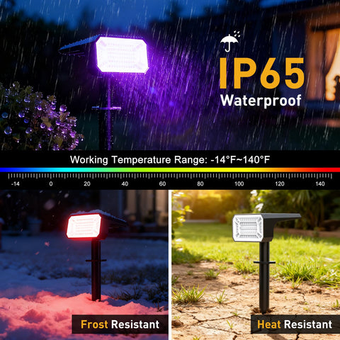 NACINIC solar spot light creates ambiance in yard with multiple color modes