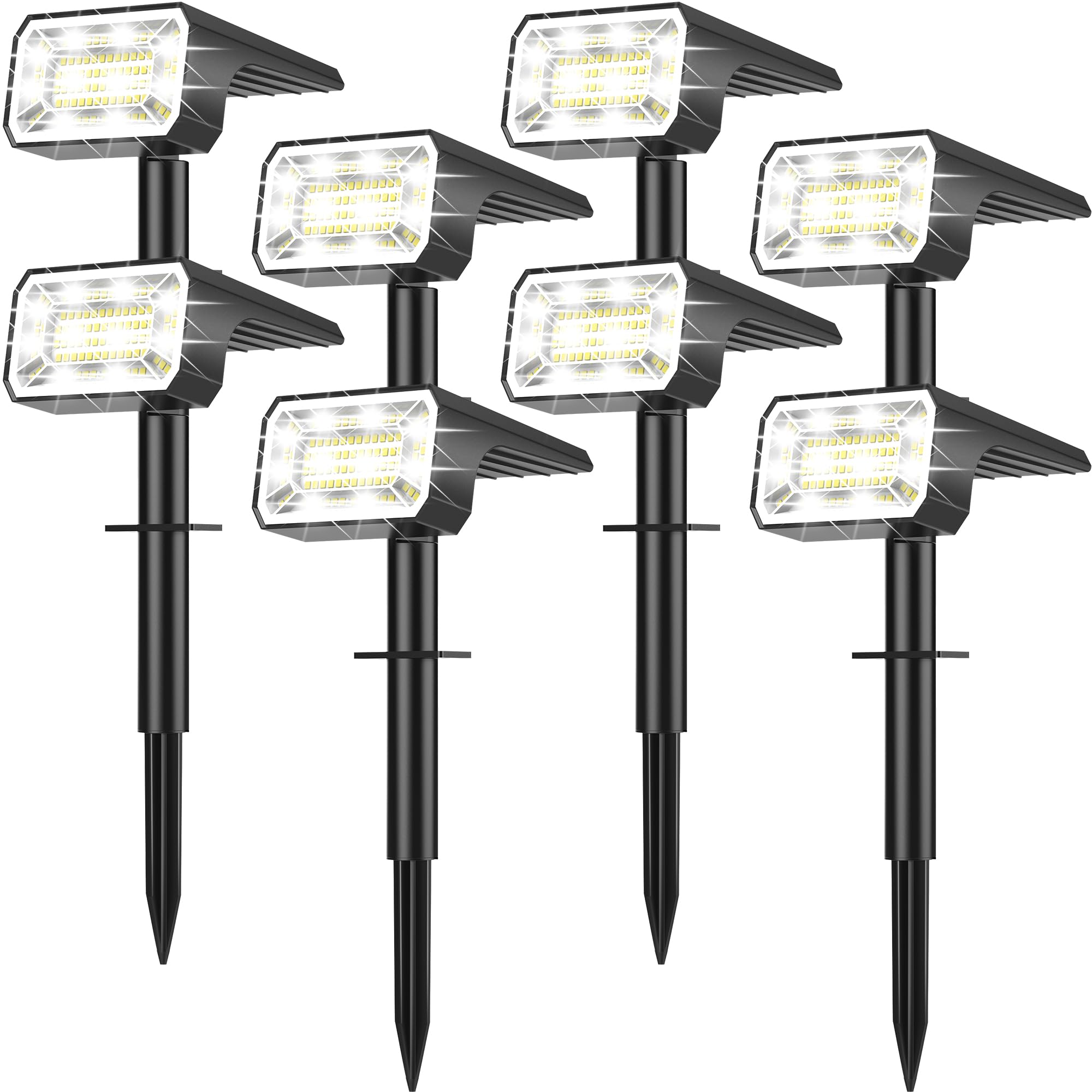 NACINIC solar spot light provides broad garden illumination.