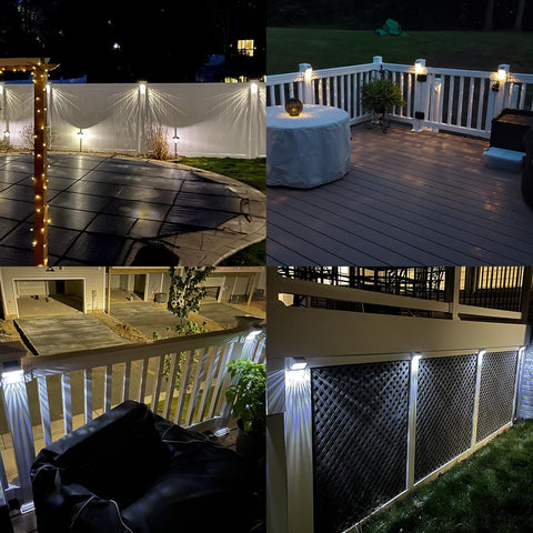 NACINIC solar step light warm white illuminates stairs clearly for easier nighttime footing.