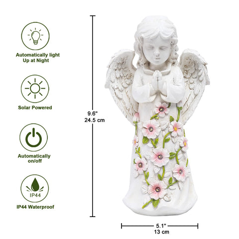Nacome balcony decor angel succulent LED lights adds subtle glow to balcony
