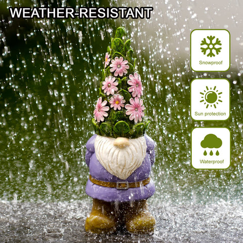 Nacome solar gnome recycled material ensures eco-friendly decor.
