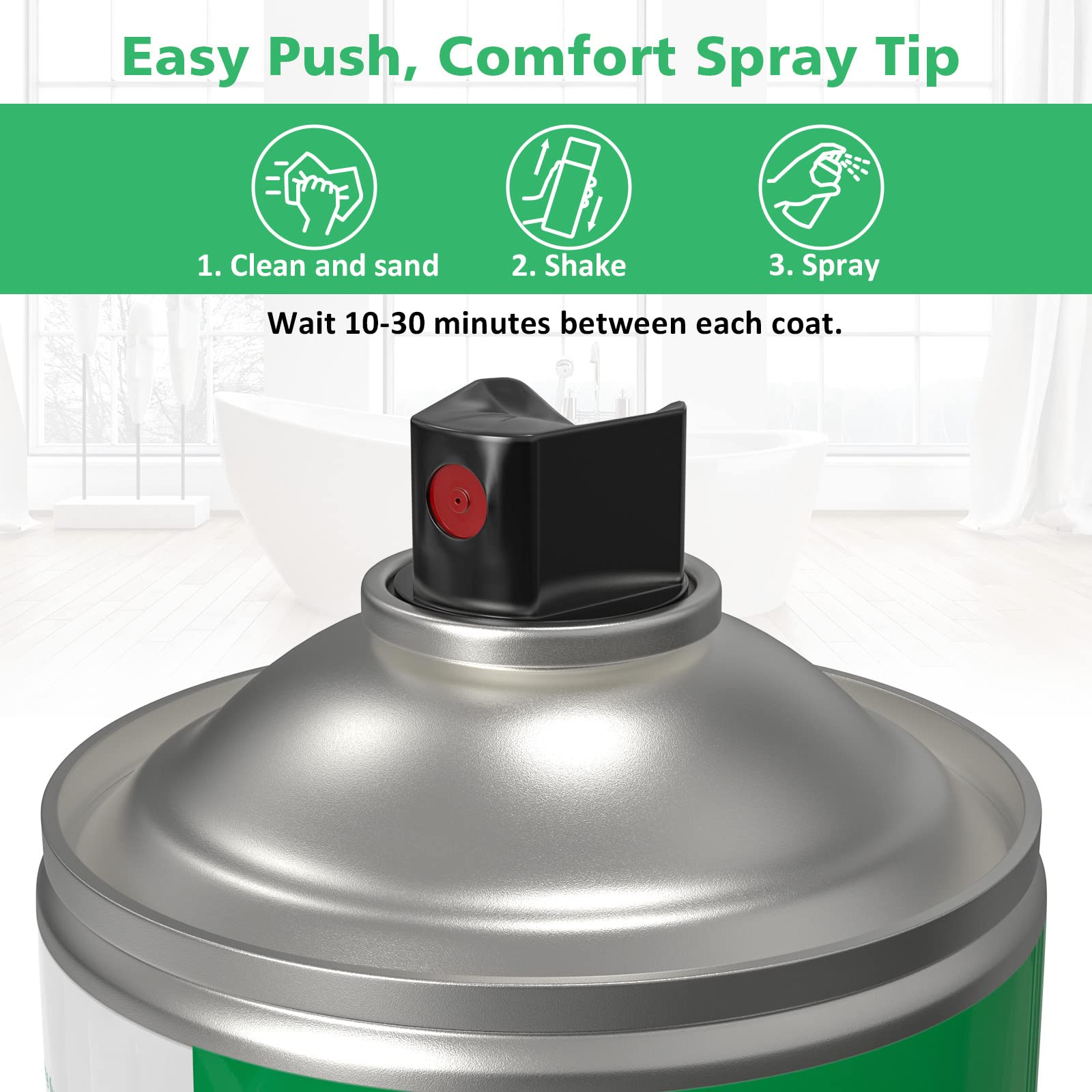 NADAMOO DIY bathroom refinishing spray enables tile refresh without replacement.