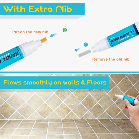 NADAMOO foldable cleaning brush for pre-cleaning grout