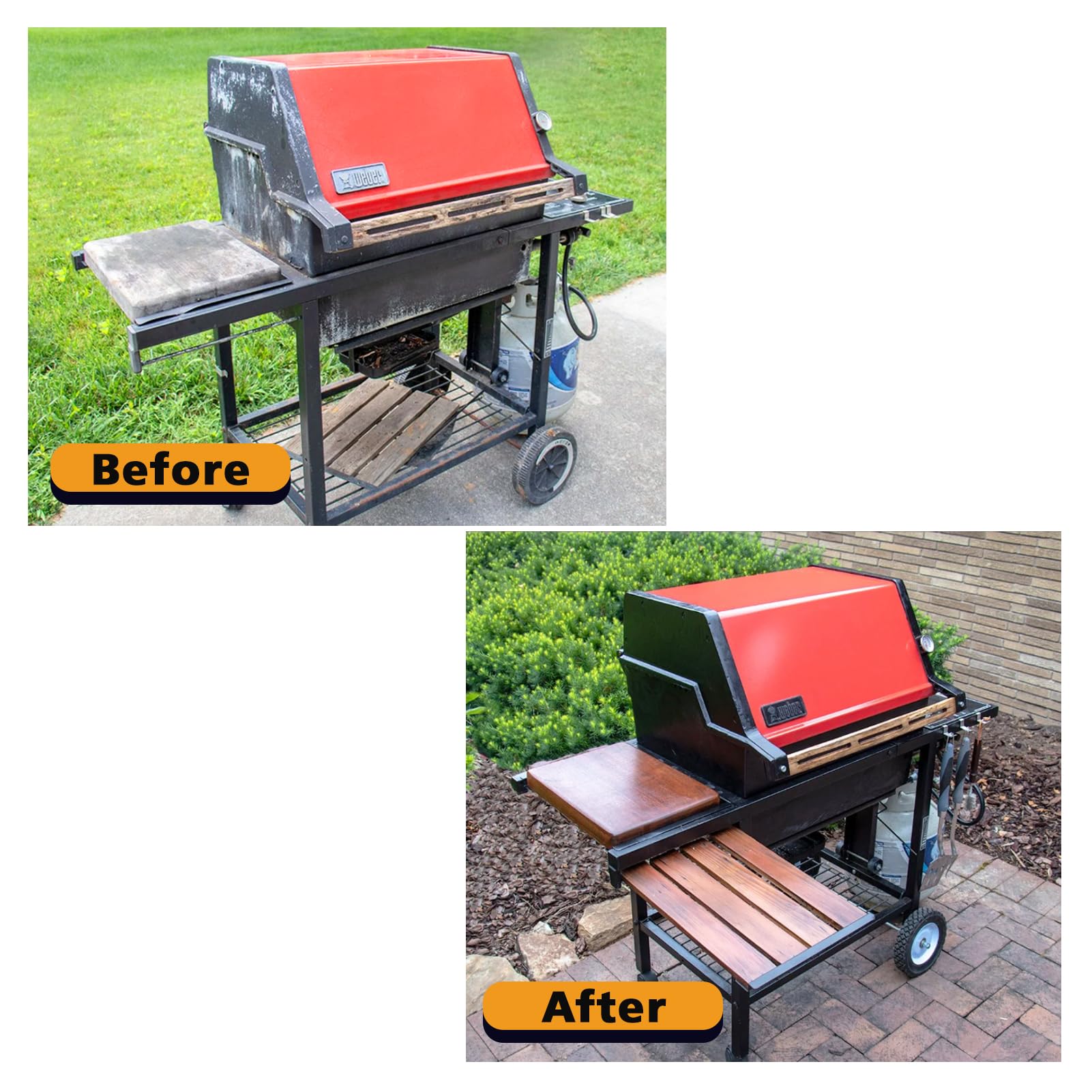 NADAMOO caution on flame-exposed areas like grill grates