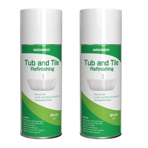 NADAMOO white bathtub refinishing spray bottle for a quick bathroom refresh.