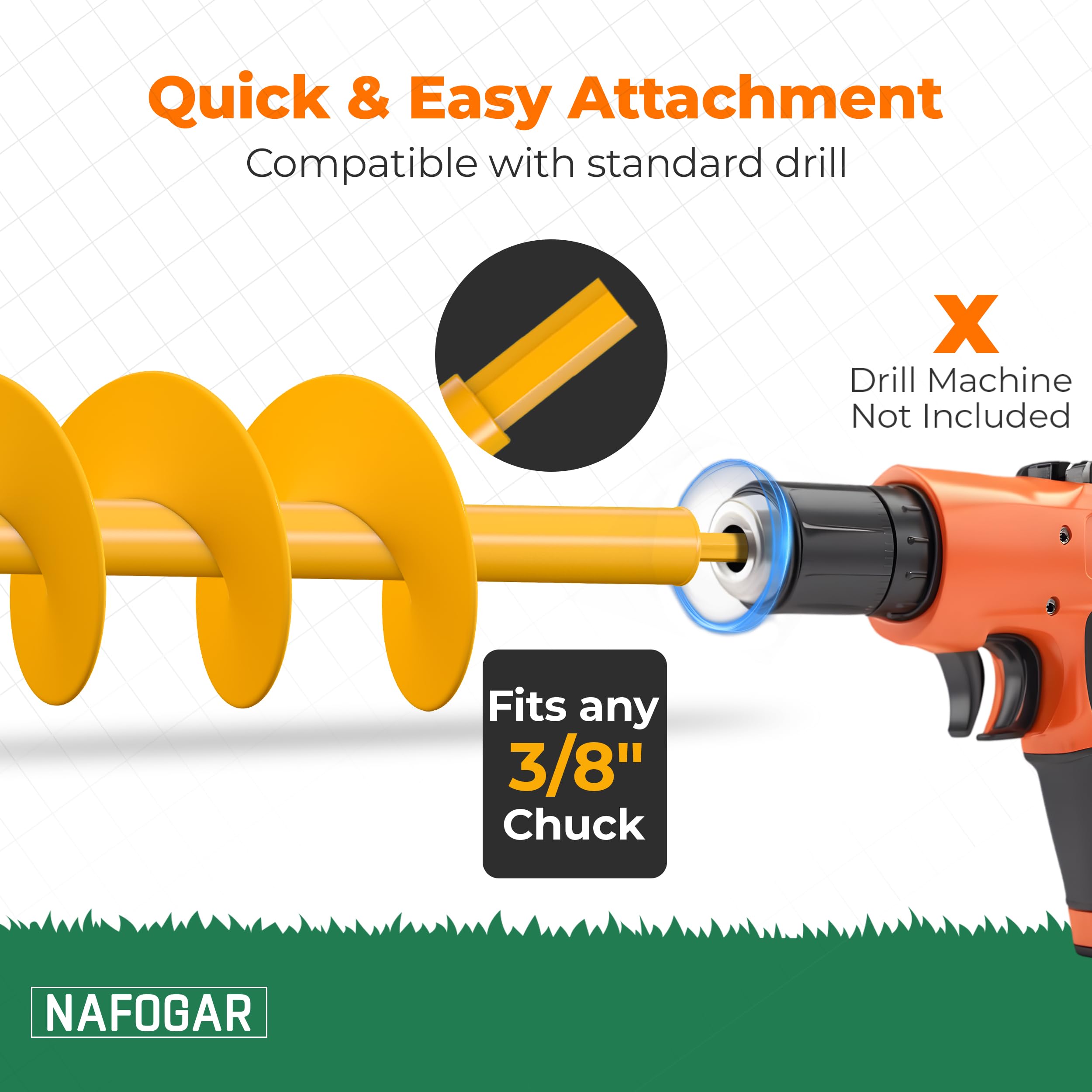 NAFOGAR alloy-steel construction highlights durability for repeated digging.