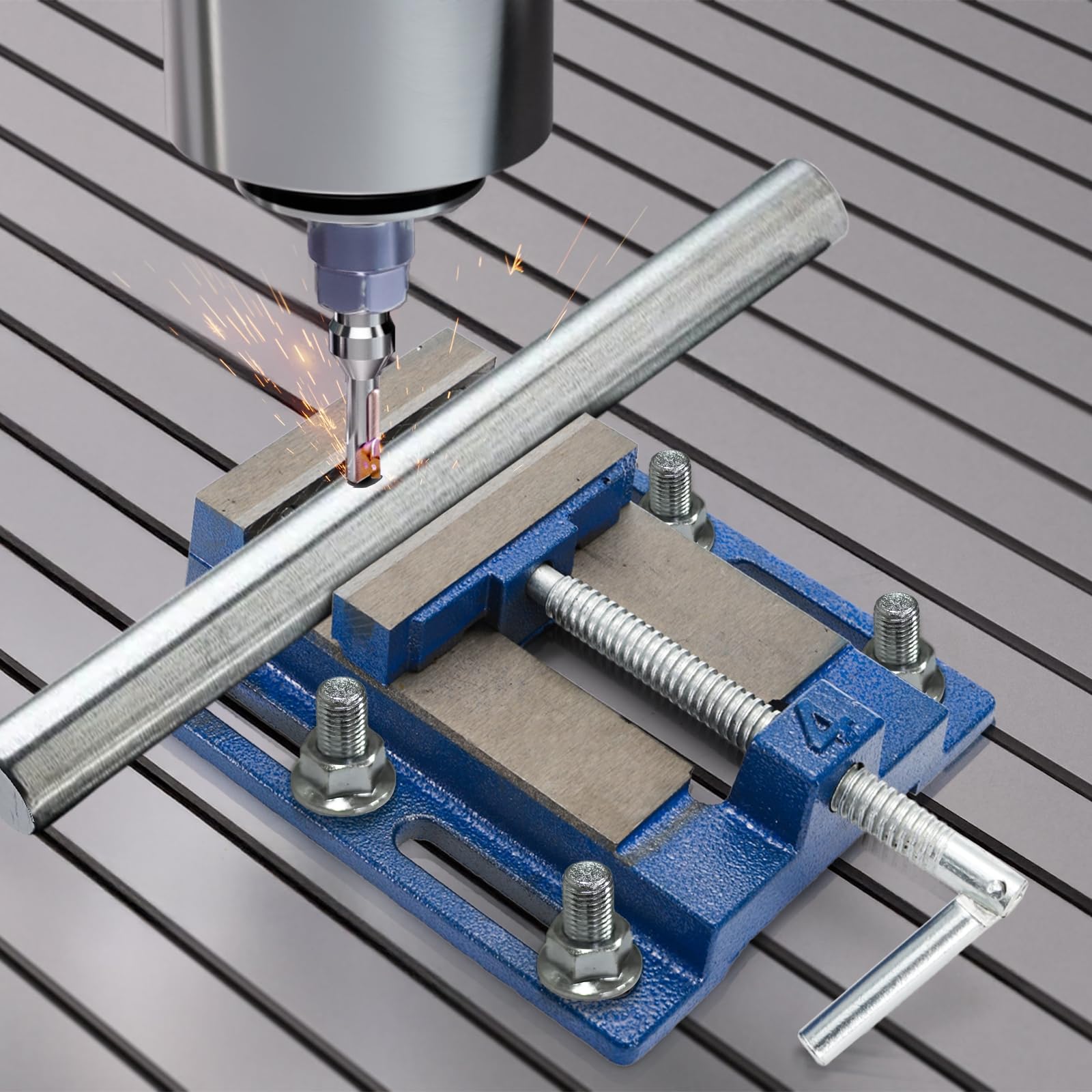 Nagpew drill press vise blue finish resists wear and cleans easily