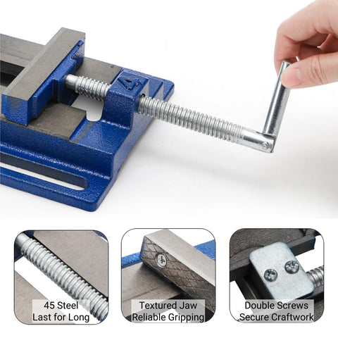 Nagpew drill press vise pivot handle enables smooth one handed operation