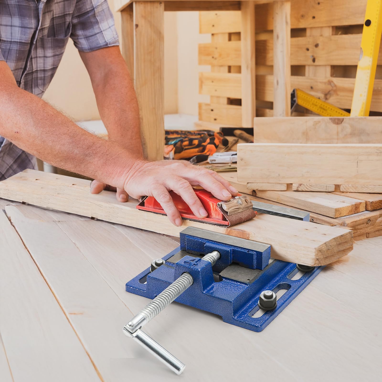 Nagpew drill press vise slotted base allows quick mounting and alignment