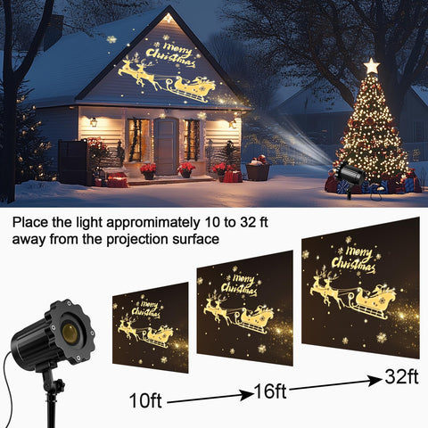 Nagudenfo waterproof projector suitable for outdoor or indoor Christmas displays