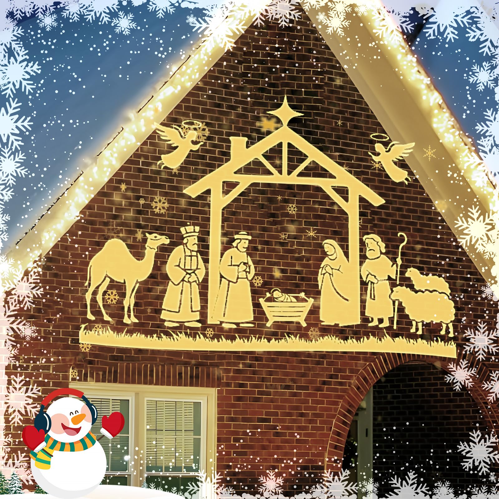 Nagudenfo waterproof outdoor nativity light withstands weather
