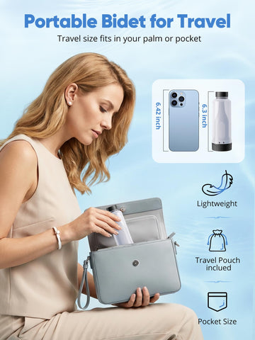 NAISMUMMY portable bidet with extended nozzle for precise cleansing on the go.