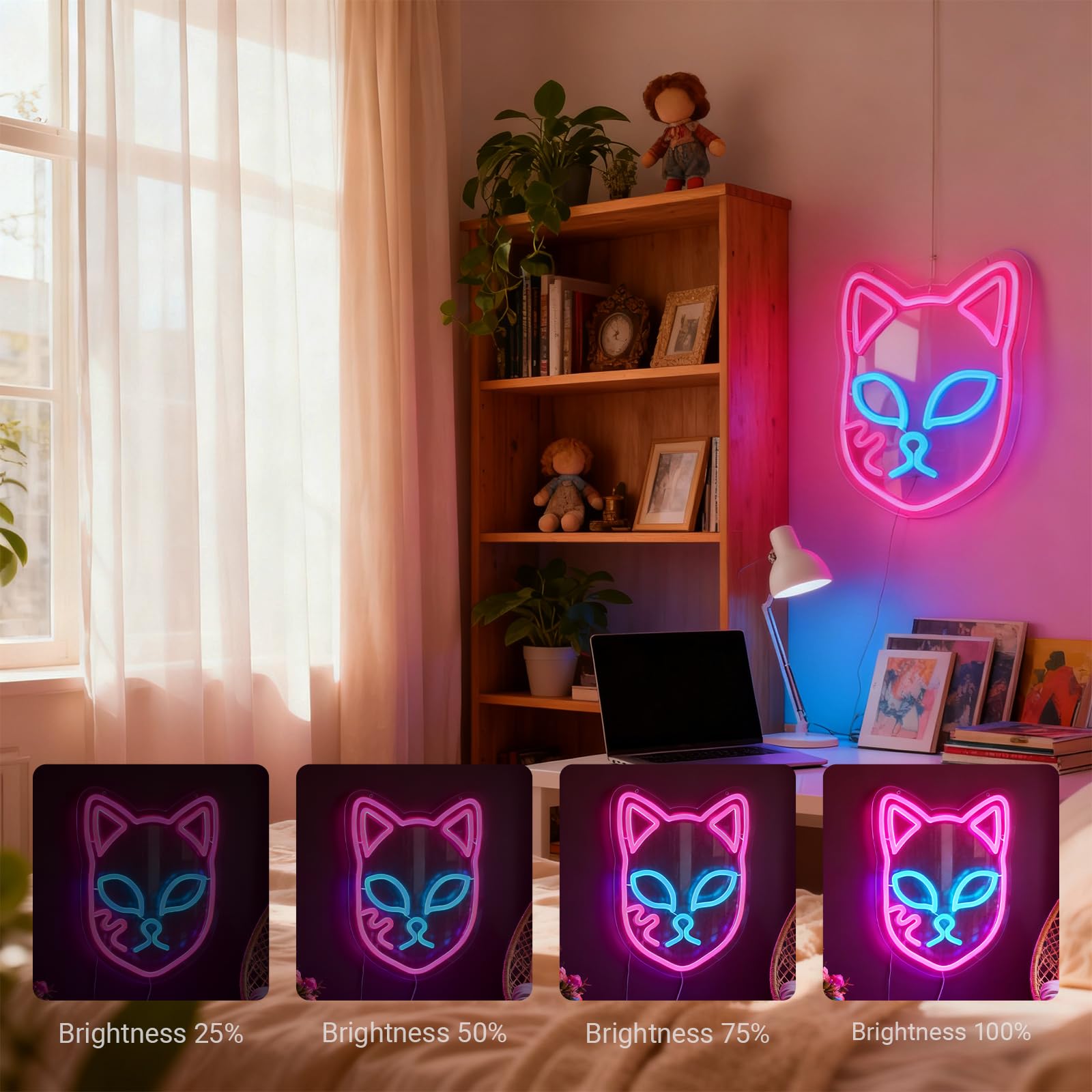 NAIYISI Neon Sign with dimmable brightness for comfort