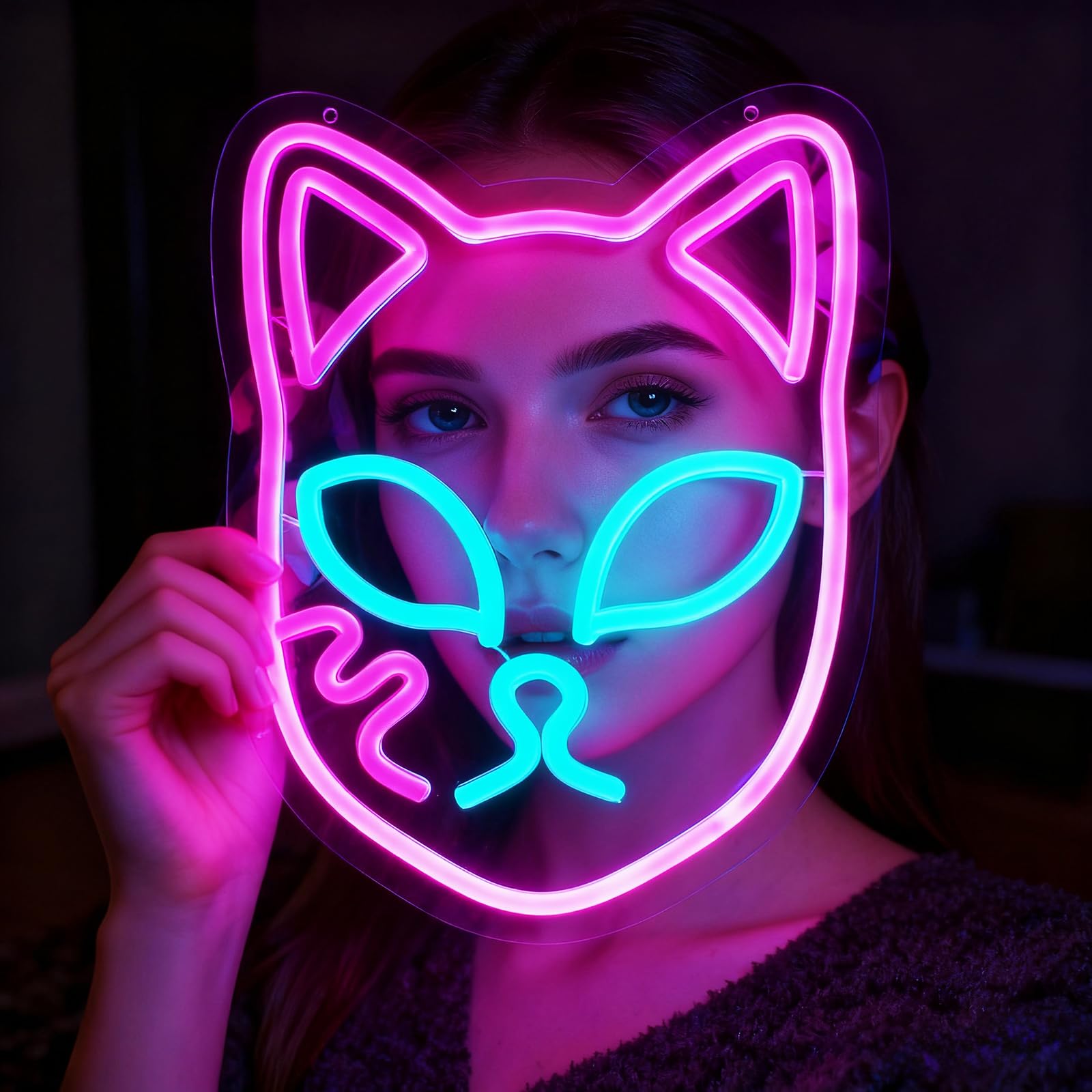 NAIYISI Demon Fox Neon Sign creates gaming room ambience