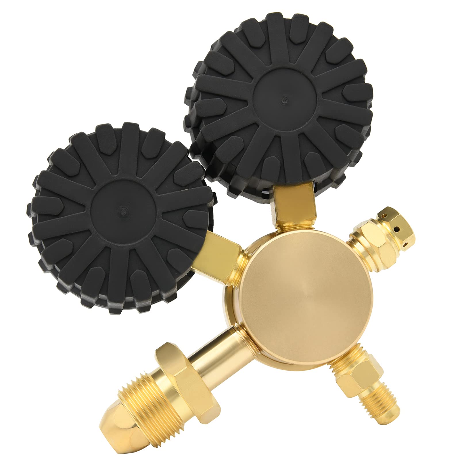 Compact regulator setup suitable for safe operation with inert gases.