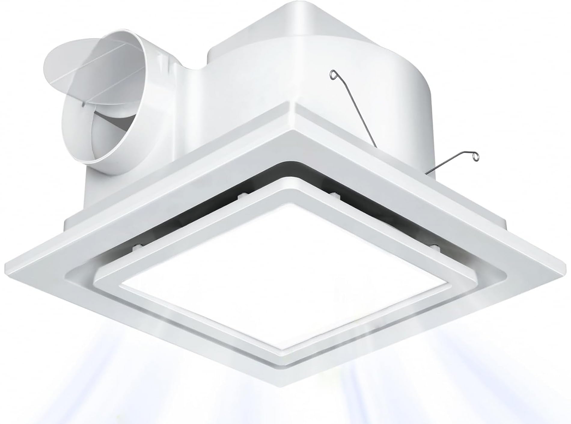 Nalle bathroom exhaust fan with light panel for efficient moisture removal and ambient illumination.