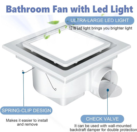 Nalle ceiling-mount exhaust fan ensures quiet operation while circulating air in tight spaces.