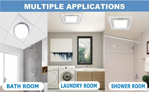 Nalle LED 6000K panel provides bright, natural light for showers and grooming.