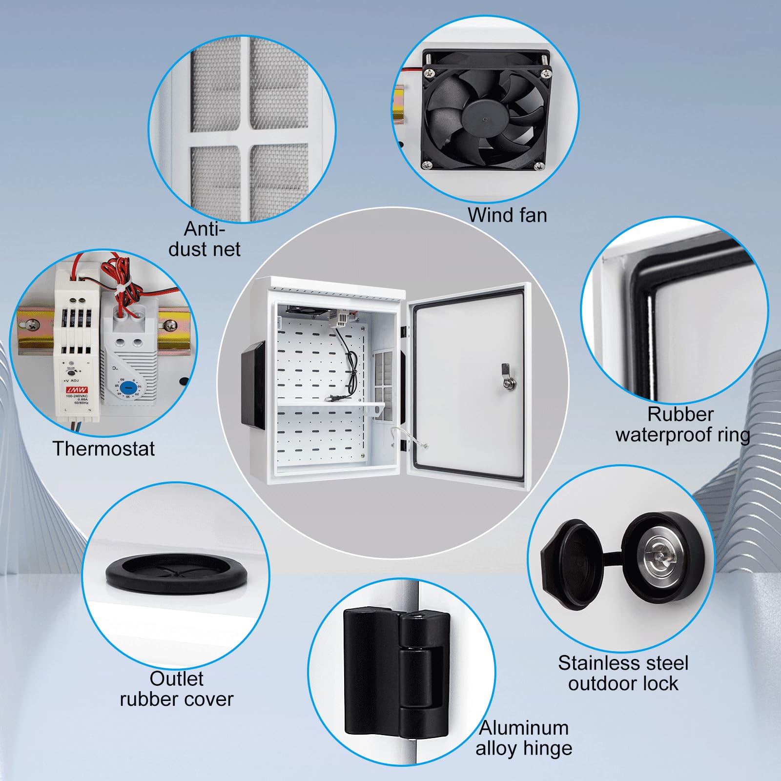 Namunanee IP65-rated waterproof outdoor box protects electrical equipment outdoors