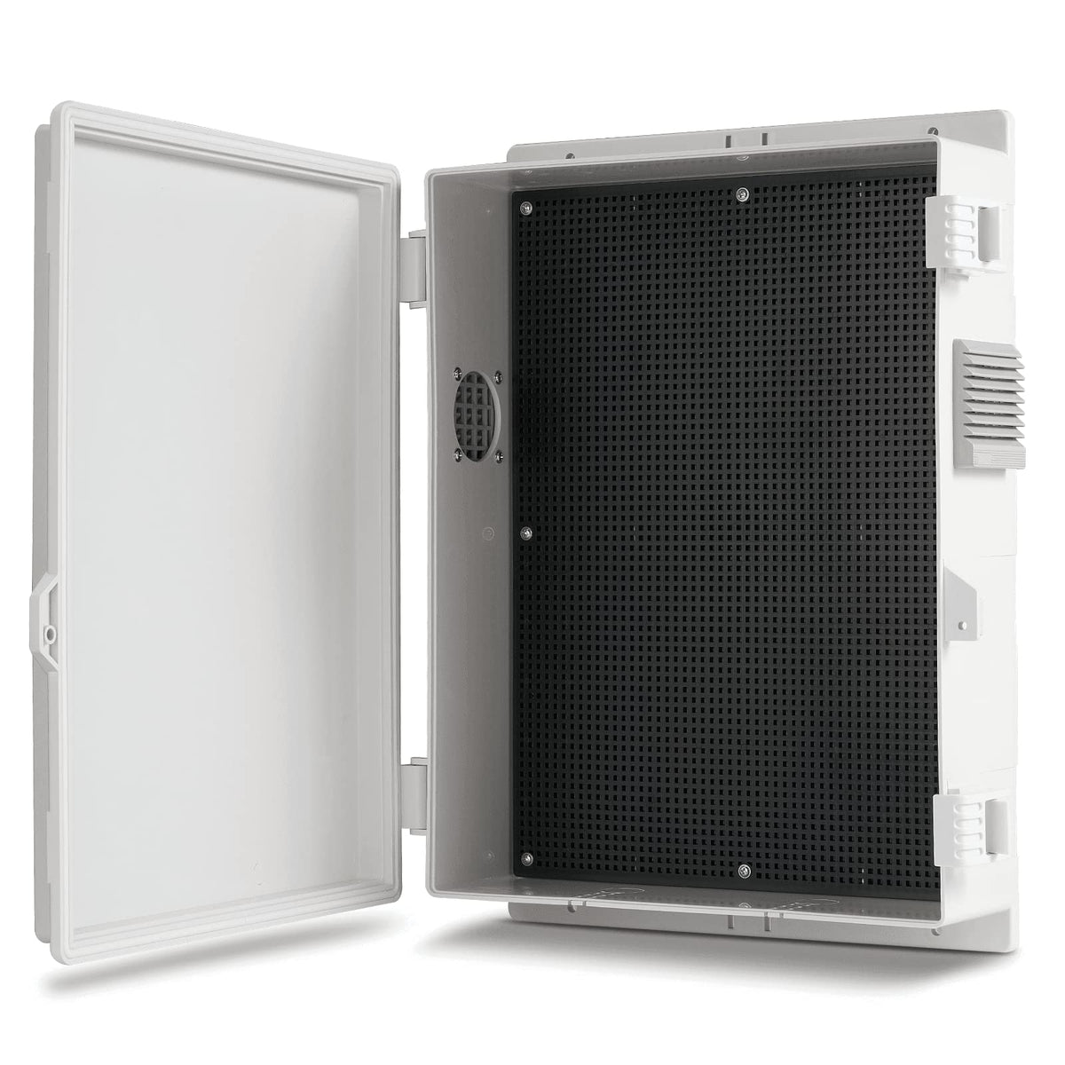 Namunanee outdoor junction box front view highlights rugged ABS protection for outdoors.