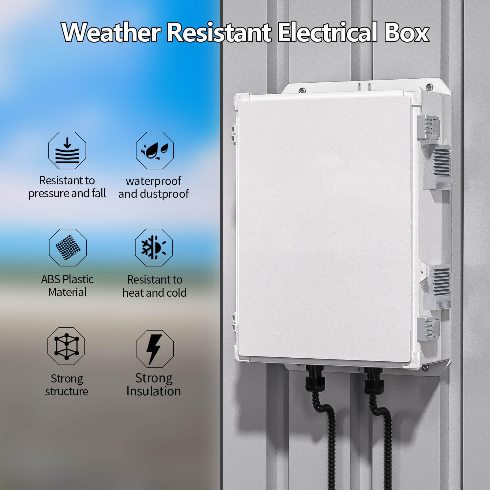 Namunanee ABS enclosure showing internal mounting panel for neat wiring