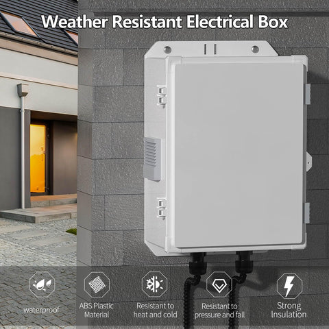 Namunanee outdoor junction box showing internal mounting panel for neat equipment installation.