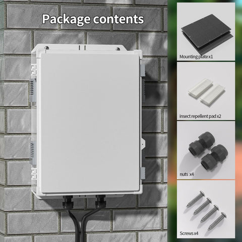 Mounted installation screws for Namunanee outdoor junction box