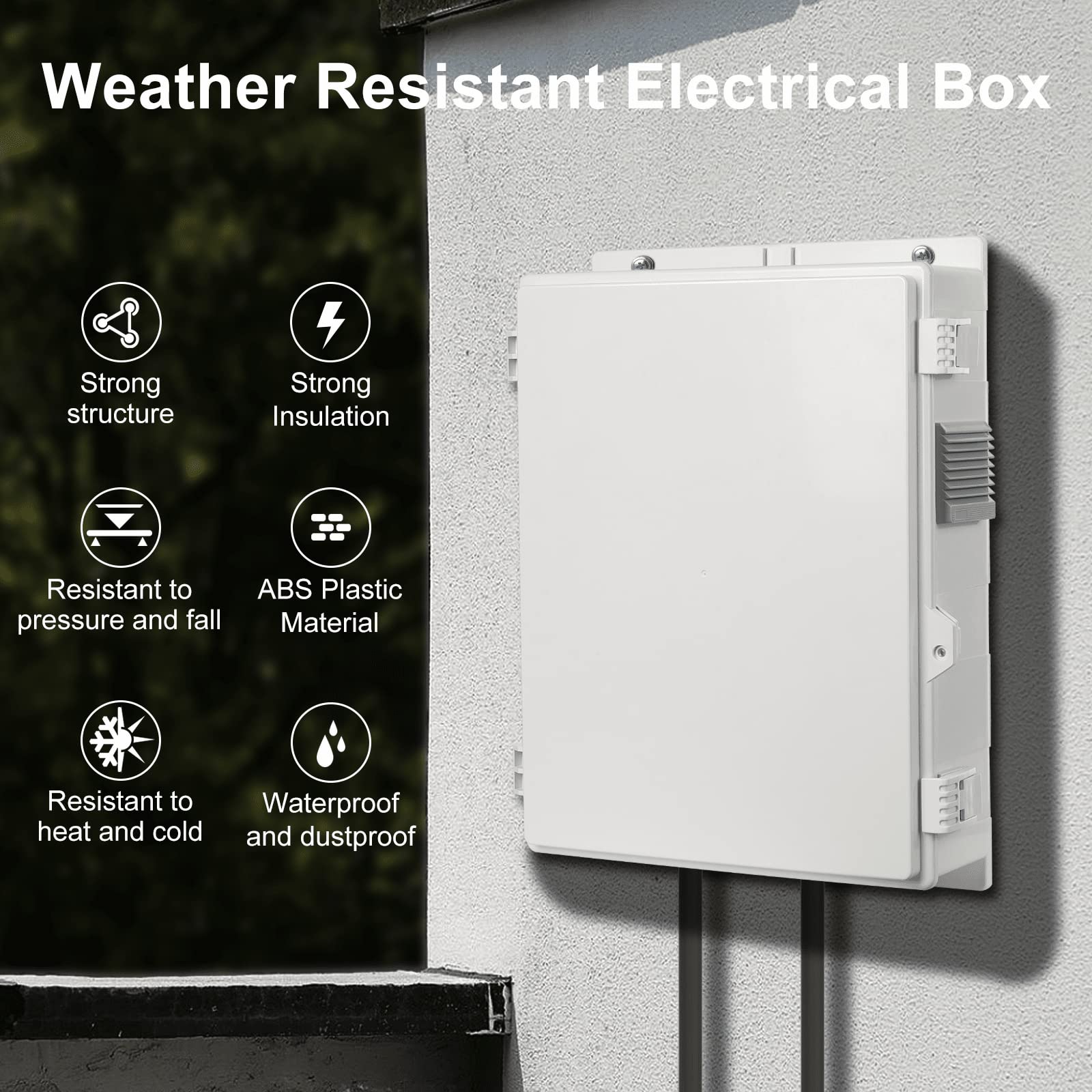 Namunanee outdoor junction box side vents promoting heat dissipation in outdoor environments.