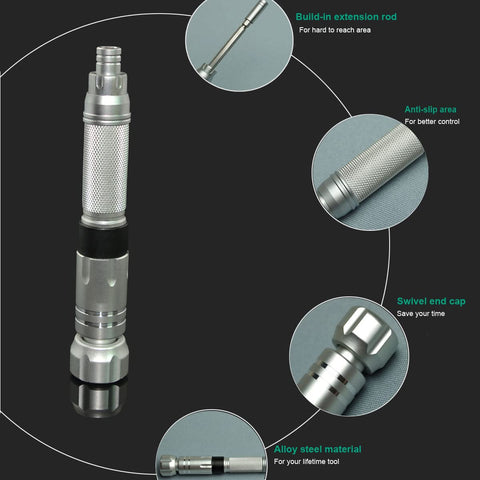NANCH ergonomic design with knurled surface for non-slip control.