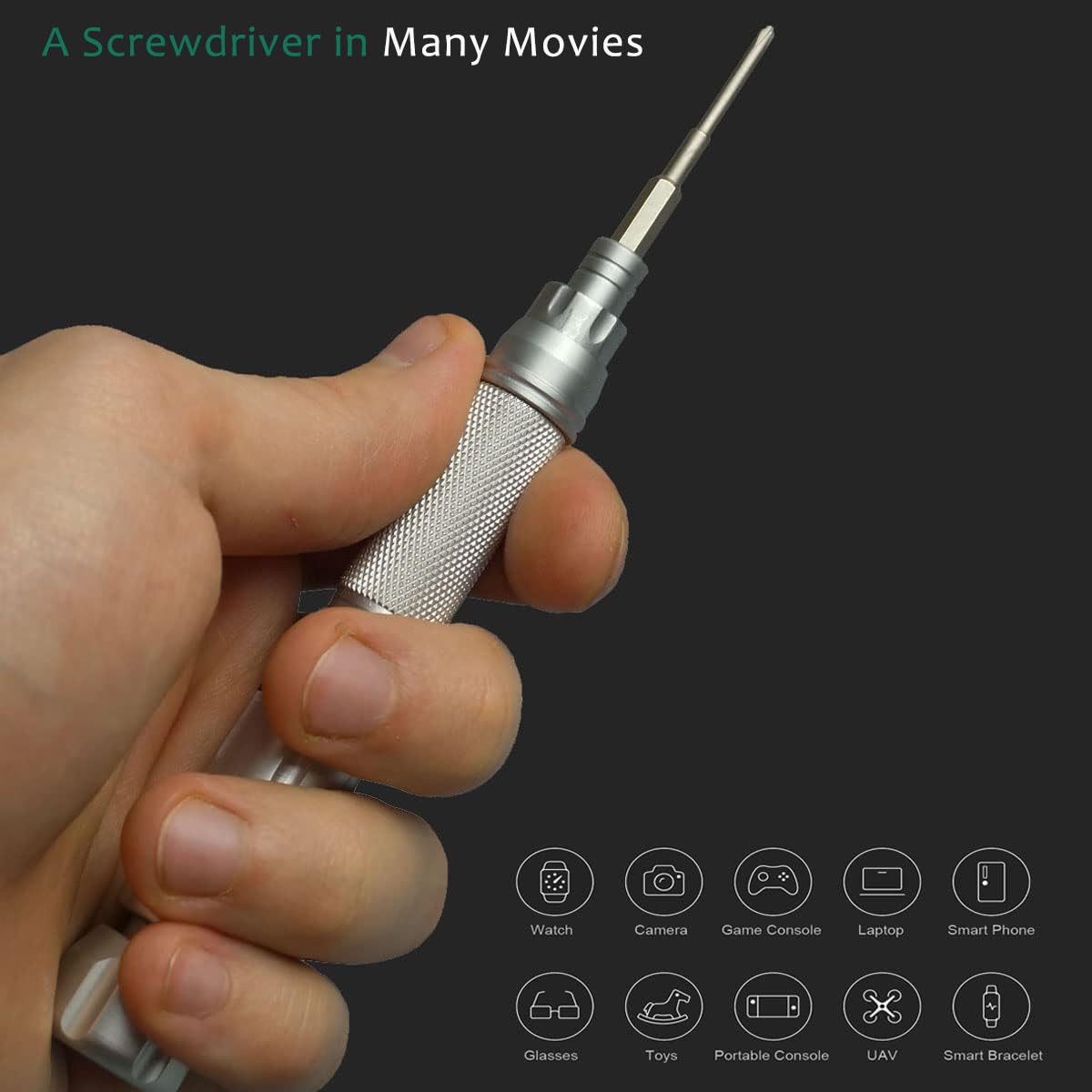 NANCH S2 magnetic bits securely hold tiny screws during repairs.