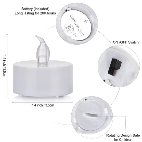 Nancia 100-pack tea lights provide continuous mood lighting for events.