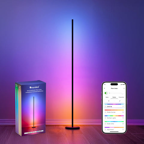 Nanoleaf Matter floor lamp front view showcasing ambient modern design