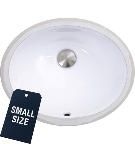 Nantucket Sinks UM-13x10-W bowl front view, compact oval interior.
