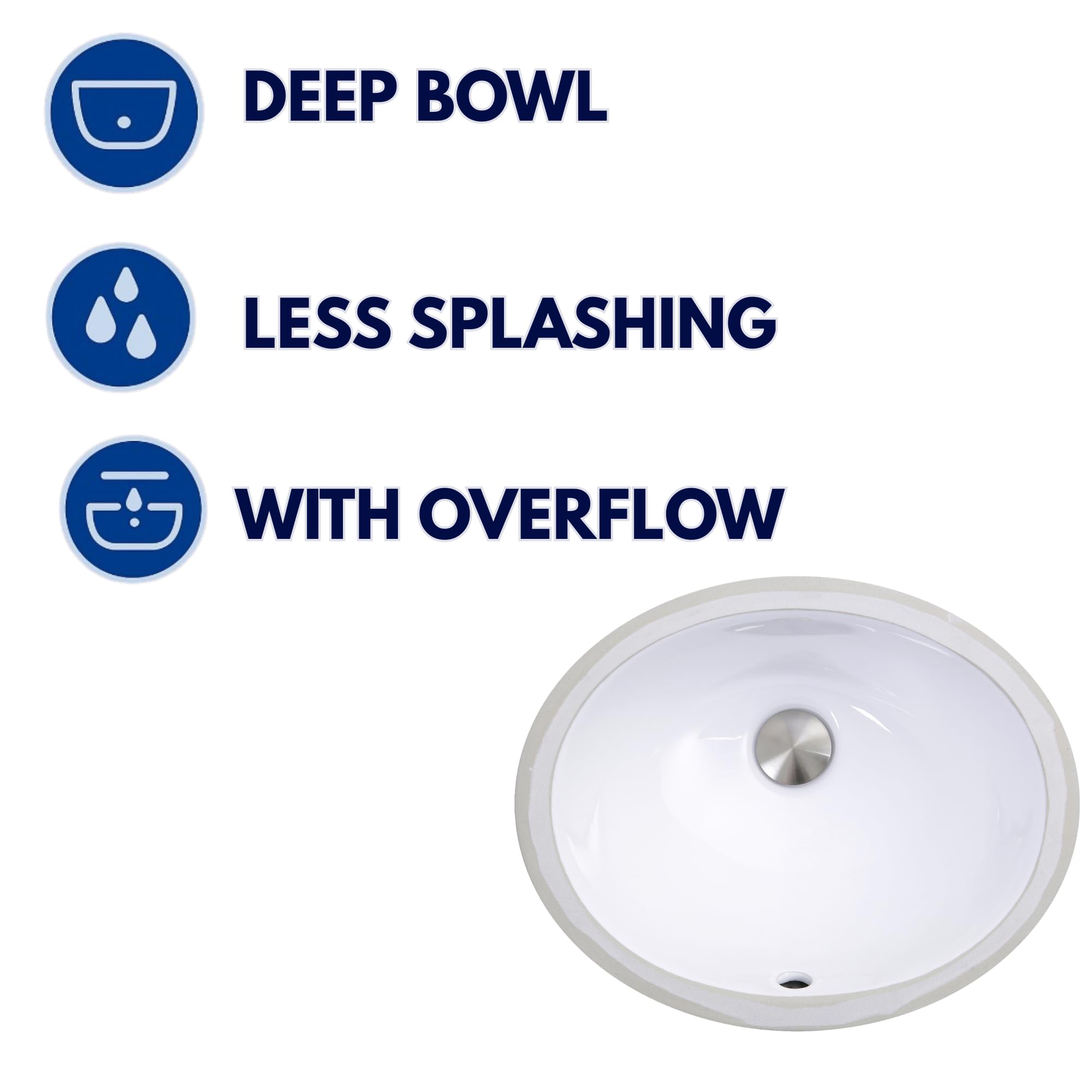 Nantucket Sinks UM-13x10-W compact size fits small baths.