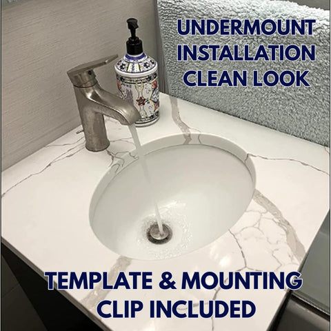 Nantucket Sinks UM-13x10-W undermount design for seamless counter.