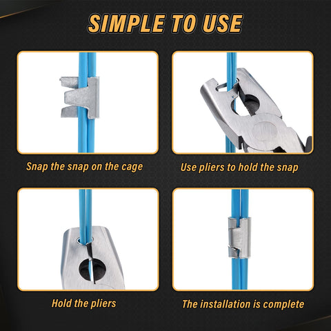 NAOEDEAH hog ring pliers in use with non-slip grip