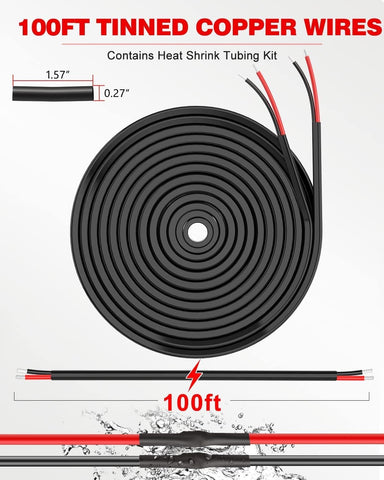 NAOEVO 100FT reel, perfect for DIY projects, lamps, and automotive upgrades.