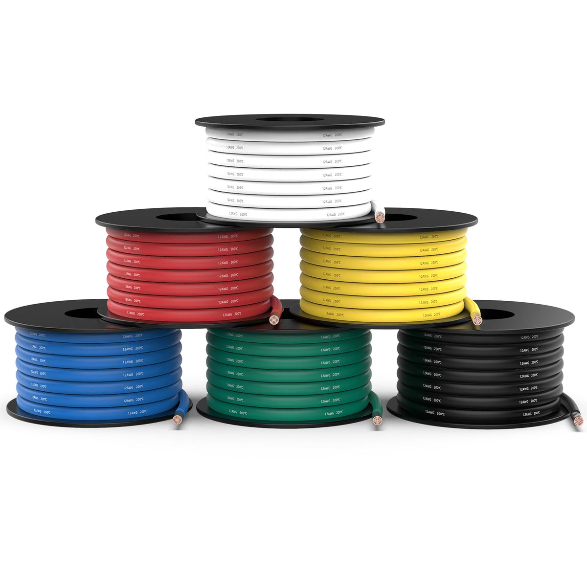 NAOEVO 10 AWG silicone wire red spool for clean power distribution in DIY projects