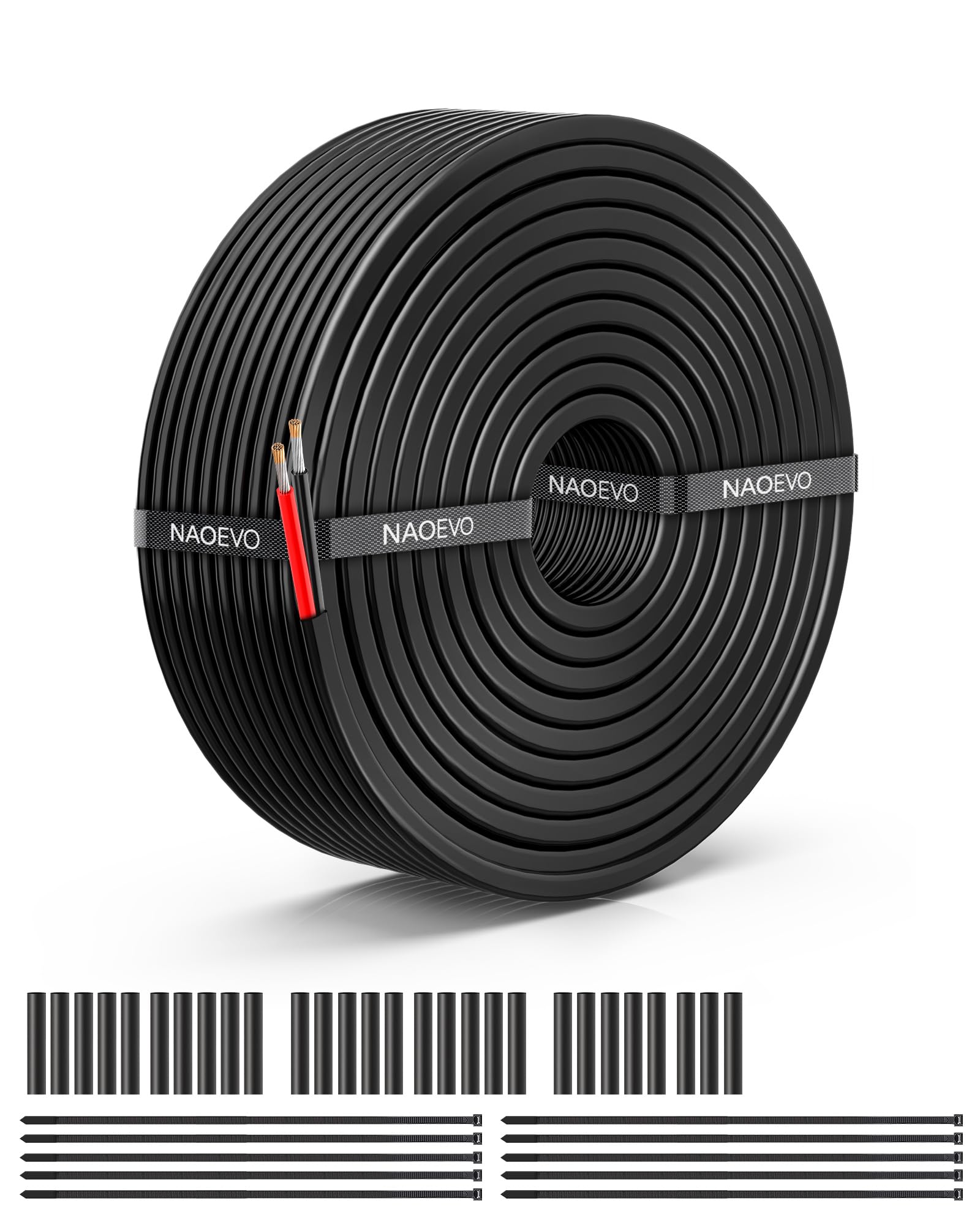 NAOEVO 12 AWG wire with 3.5 mm outer jacket diameter for tight installs