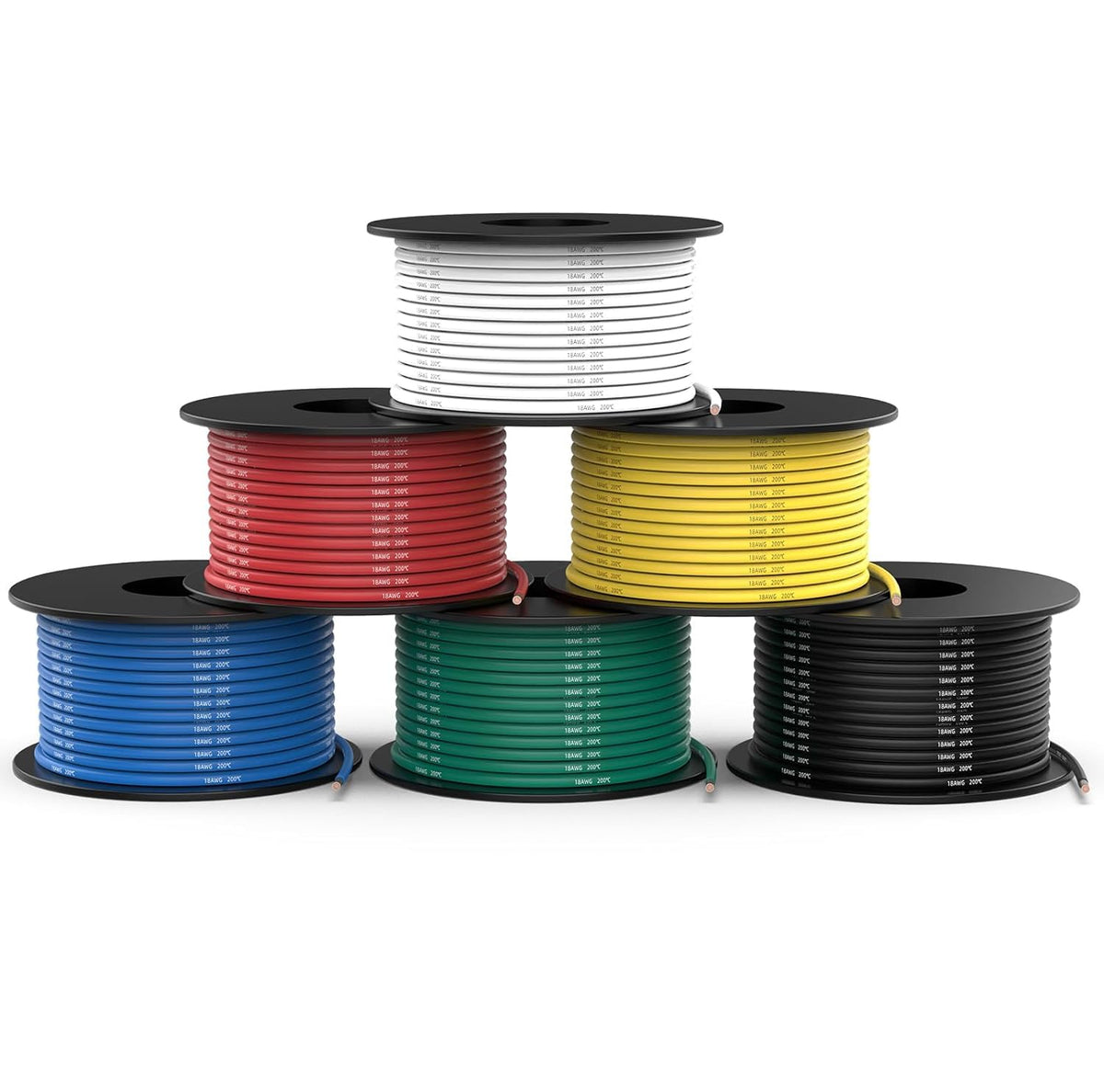 NAOEVO 14 AWG silicone wire red spool, flexible for automotive wiring and hobby projects.