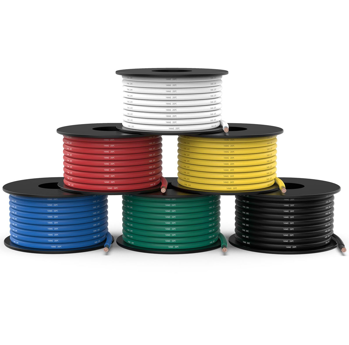 NAOEVO 14AWG red silicone wire spool for automotive and hobby wiring