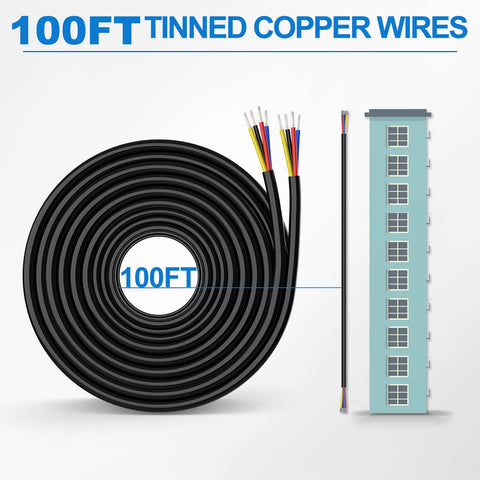 NAOEVO 16 AWG 4-conductor wire flexible jacket facilitates routing in tight spaces.