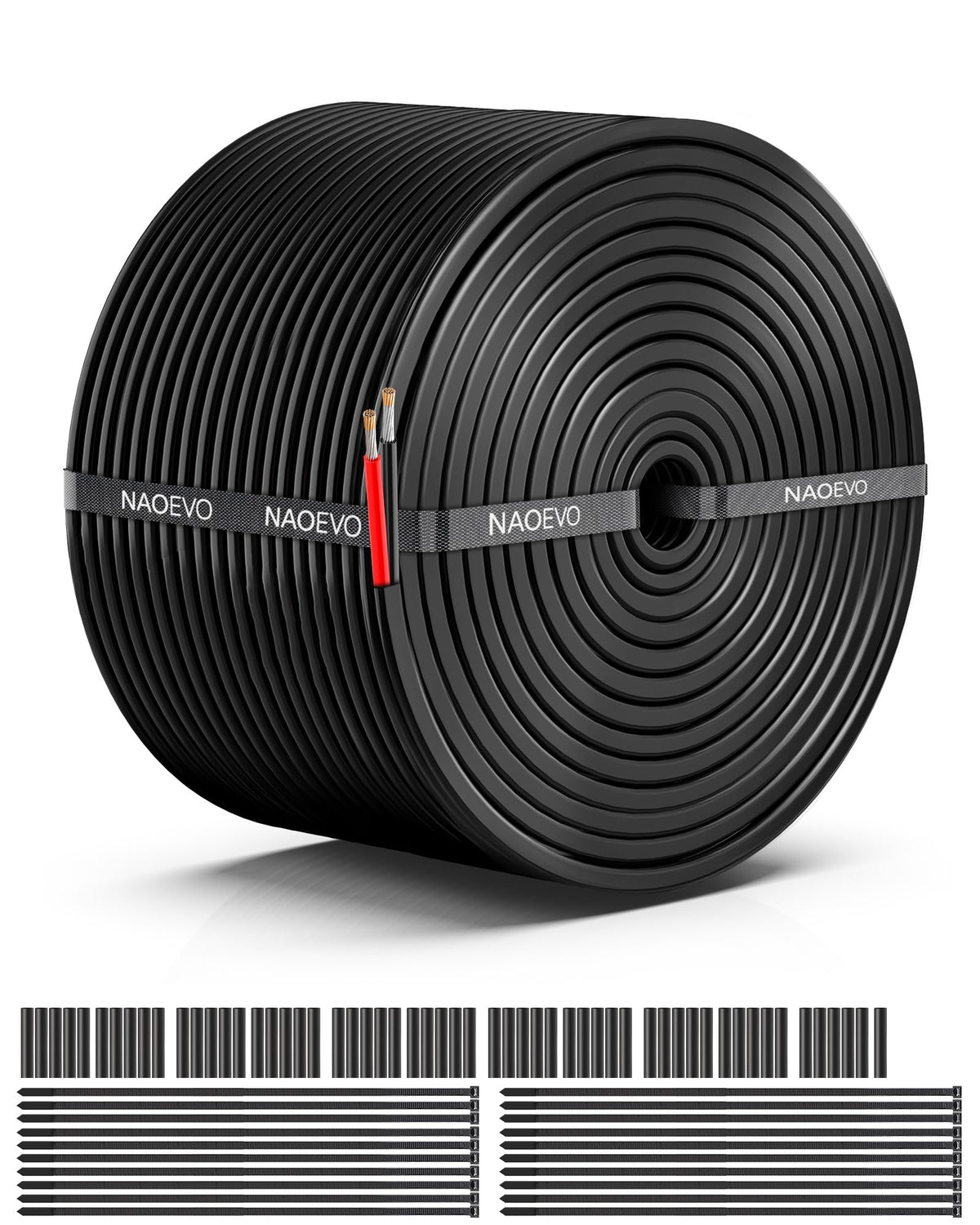 NAOEVO 16 AWG two-conductor wire spool for automotive and marine use