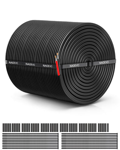 NAOEVO 16AWG two-conductor wire for flexible low-voltage power connections.