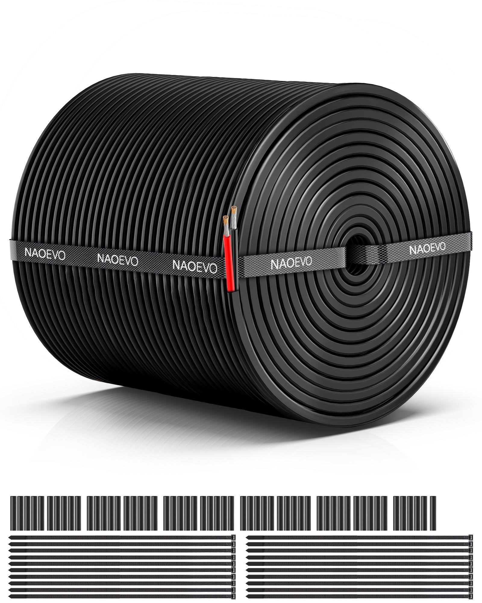 NAOEVO 16 AWG wire with a 3.1 mm jacket for durable insulation.