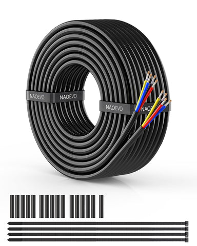 NAOEVO 18AWG 4-core wire for reliable power and signal transmission for 30ft runs