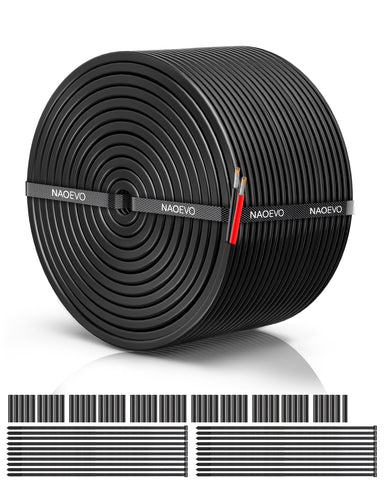 NAOEVO 18AWG wire jacket close-up shows durable insulation for rugged wiring