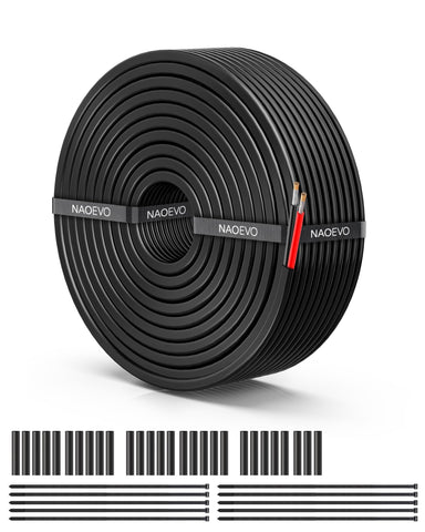 NAOEVO 18AWG wire outer view shows flexible PVC jacket for tight spaces