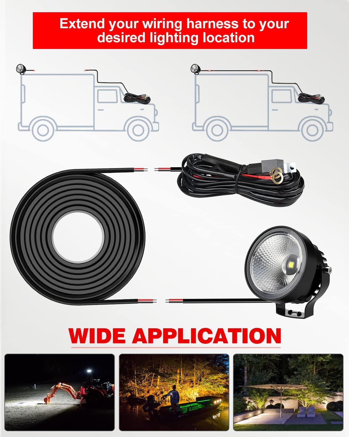 NAOEVO 20 AWG packaging includes heat-shrink tubes and cable ties for protection.